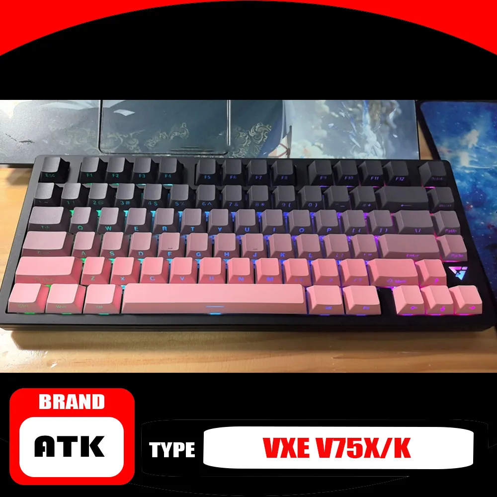 ATK VXE V75X V75K Wireless Semi-Aluminum Mechanical Gaming Keyboard Tri-Mode Customized Full Key Hot Swap 75% Layout Sensitive