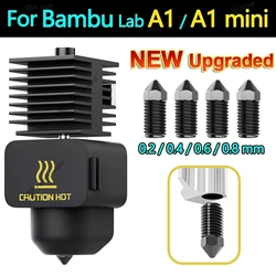 Upgrade Hotend Kit for Bambu Lab A1/ A1 Mini with 0.4mm Hardened Steel Nozzle Silicone Cover Hotend for Bambulab a1 Mini Hotend