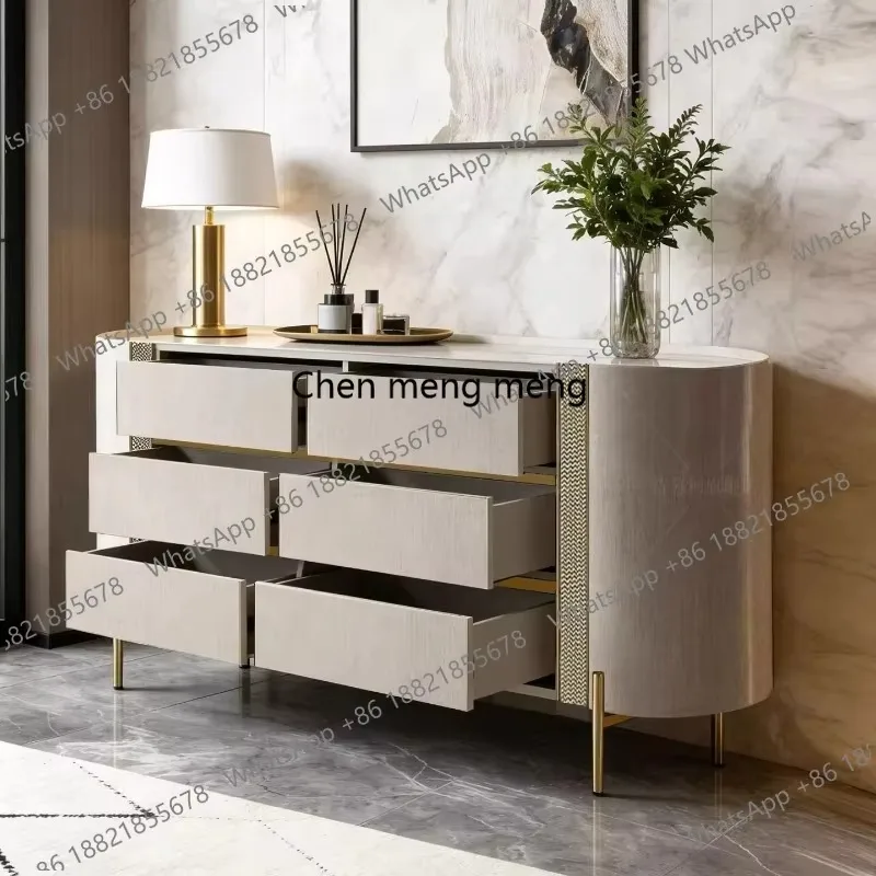 

Комод F150 в итальянском стиле, шестисекционный, для спальни, прикроватный, для гостиной, для прихожей, натуральная краска