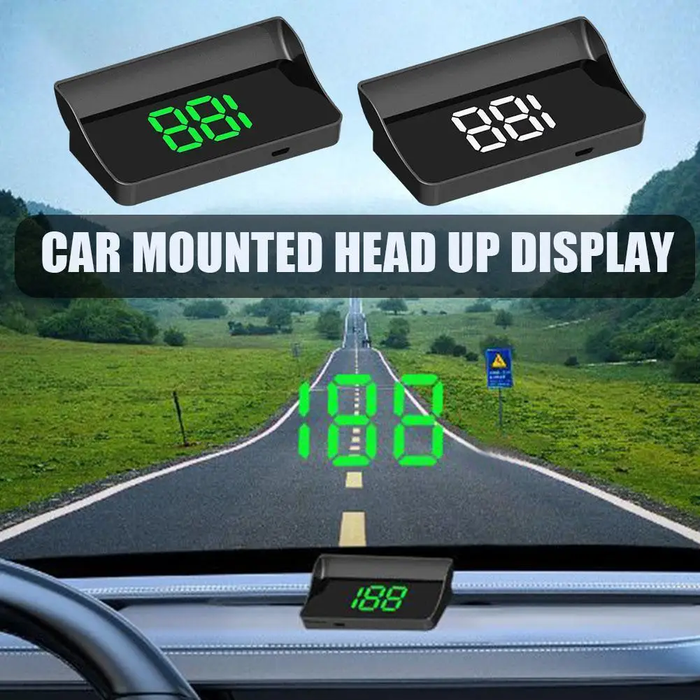 Car Head Up HD Display GPS Speedometer Speed KMH Digital HUD Windshield Projector For All Cars Auto Electronics Accessories W8D0