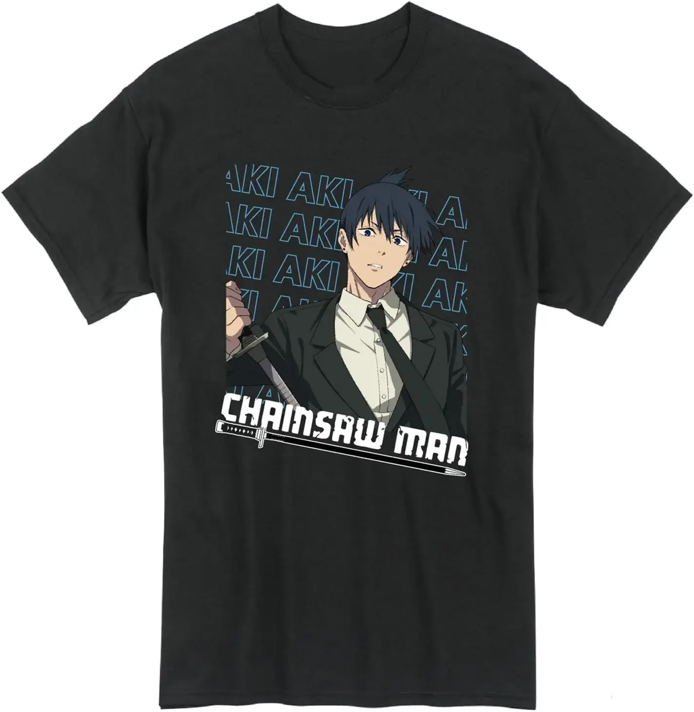 Great Eastern Entertainment Chainsaw Man- Aki's Attack Version Men's T-Shirt