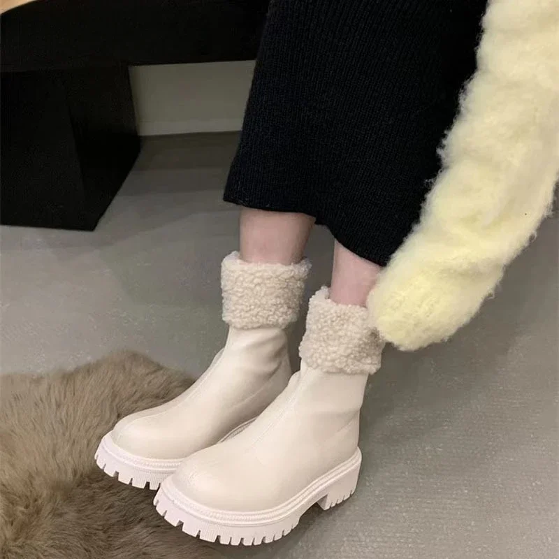 Women\'s Boot for Winter 2023 Fashion Zippers Thick Bottom Knight Long Booties Designer Girl\'s Shoes