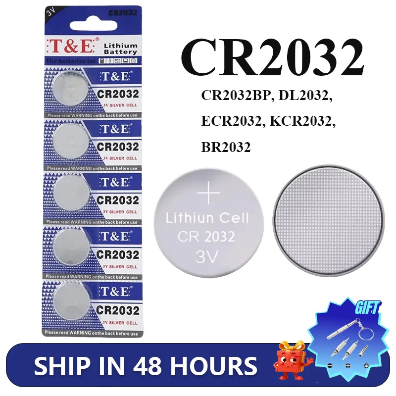 

Wholesale CR2032 3V Lithium Battery DL2032 ECR2032 For Watch Toy Calculator Car Key Remote Control Button Coin Cells Carded