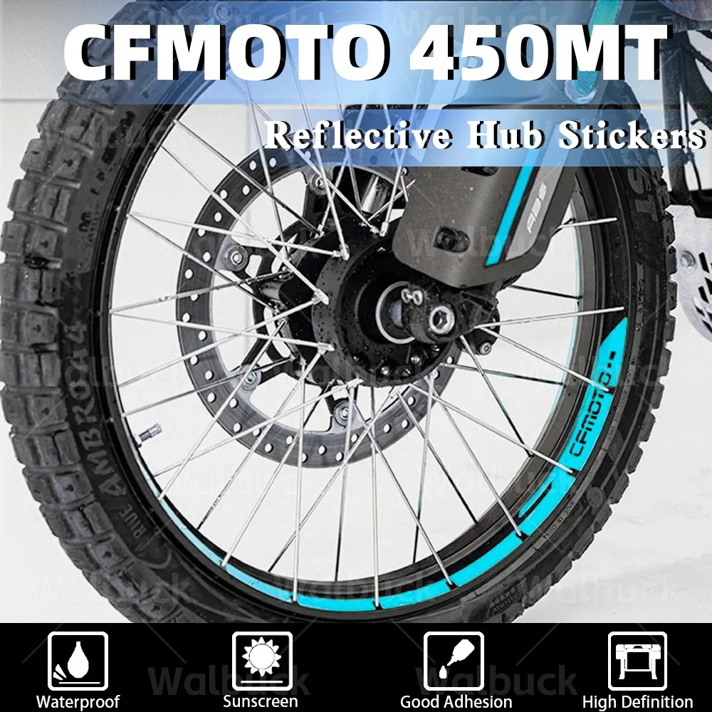 Motorcycle Decoration Wheel Hub Inner Ring Sticker Rim Stripe Decal  Accessories Waterproof For CFMOTO 450MT 450 MT IBEX 450