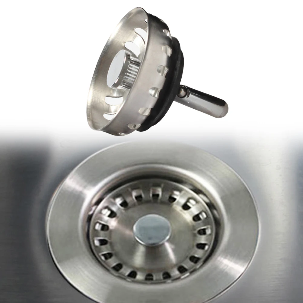 Home Improvement Kitchen Sink Strainer Adjustable Depth Filter Versatile Drain Basket 22mm Depth Adjustable Easy Installation