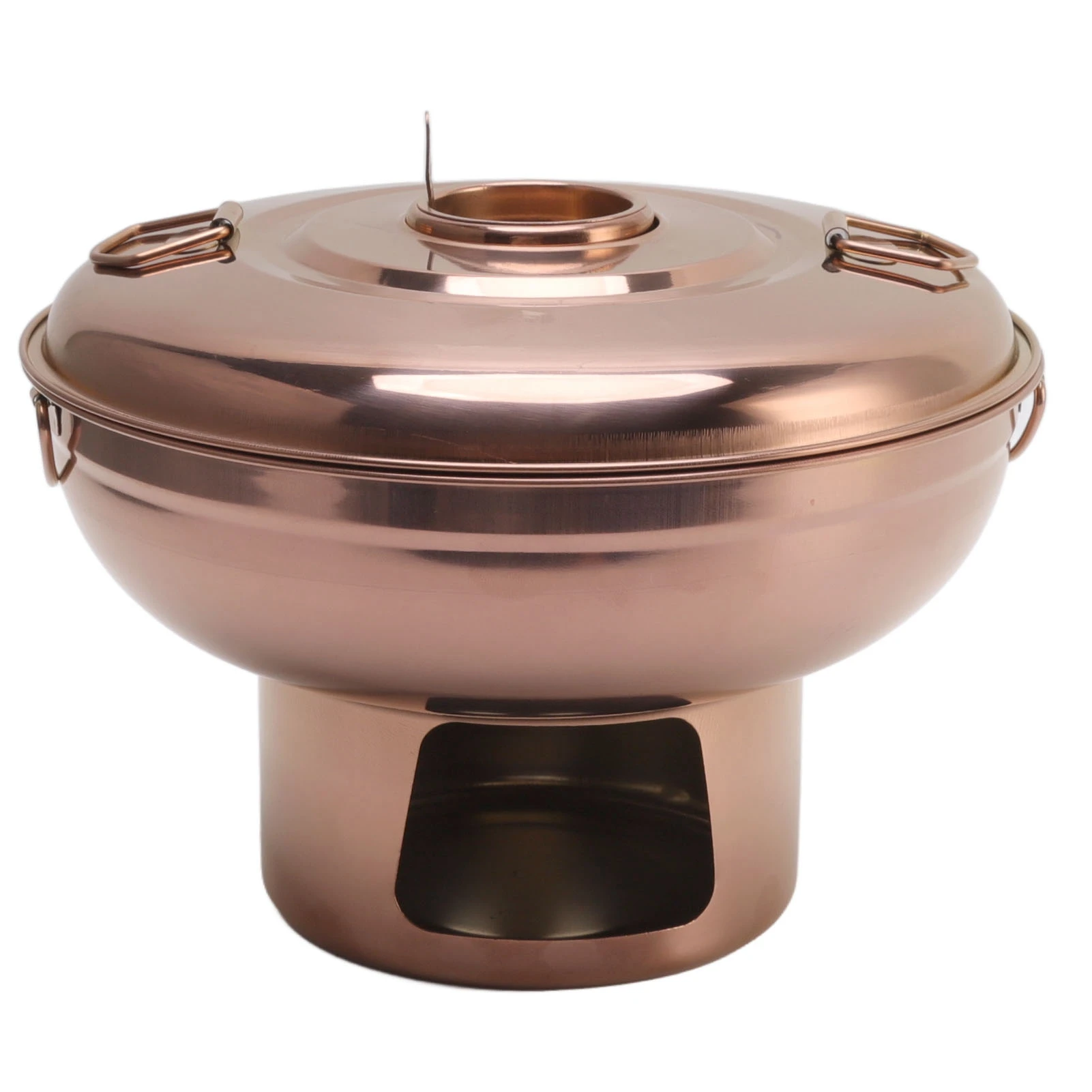 Chinese Style 410 Stainless Steel Charcoal Small Hotpot Rose Gold Dry Ice Hot Pots Old Beijing Single Person Small Hotpot