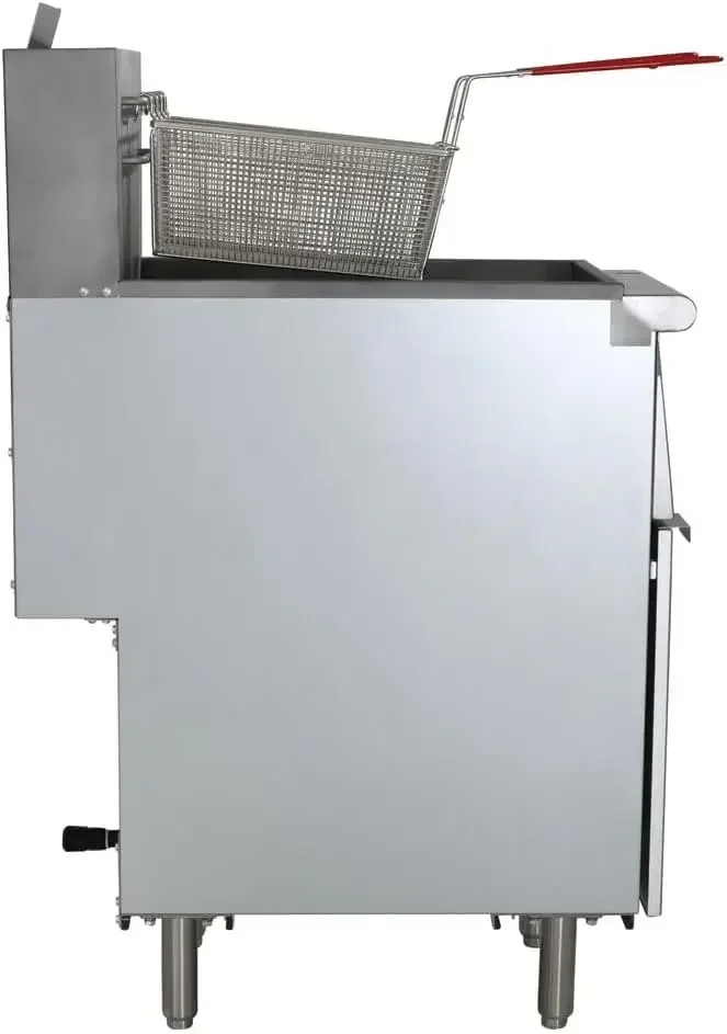 Kratos Commercial Deep Fryer (Liquid Propane) - Three Heating Tubes, Floor Standing, 40 lb. Capacity, 90,000 Total BTU,