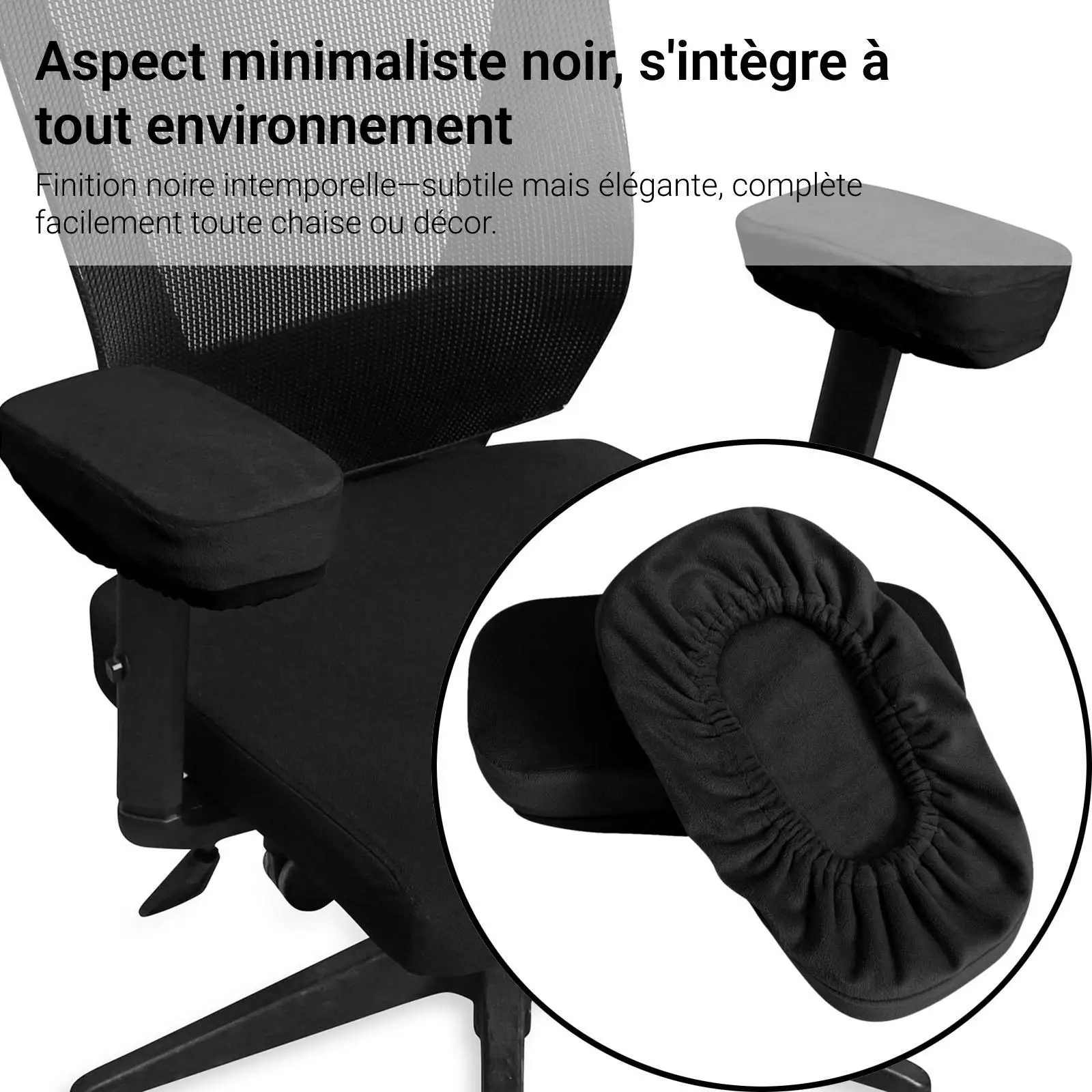 2x Stuhl-Armlehnenpolster, Memory-Schaum, rutschfest, verdickt, für Spielstuhl, Rollstühle, Handgelenkauflage, Gaming-Armlehnenkissen, Armlehnenkissen