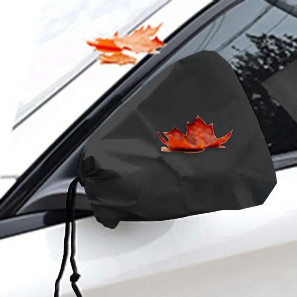 Universal Side Mirror Cover Universal Car Side Mirror Covers Adjustable Drawstring Weather-proof Waterproof Coating for Freeze