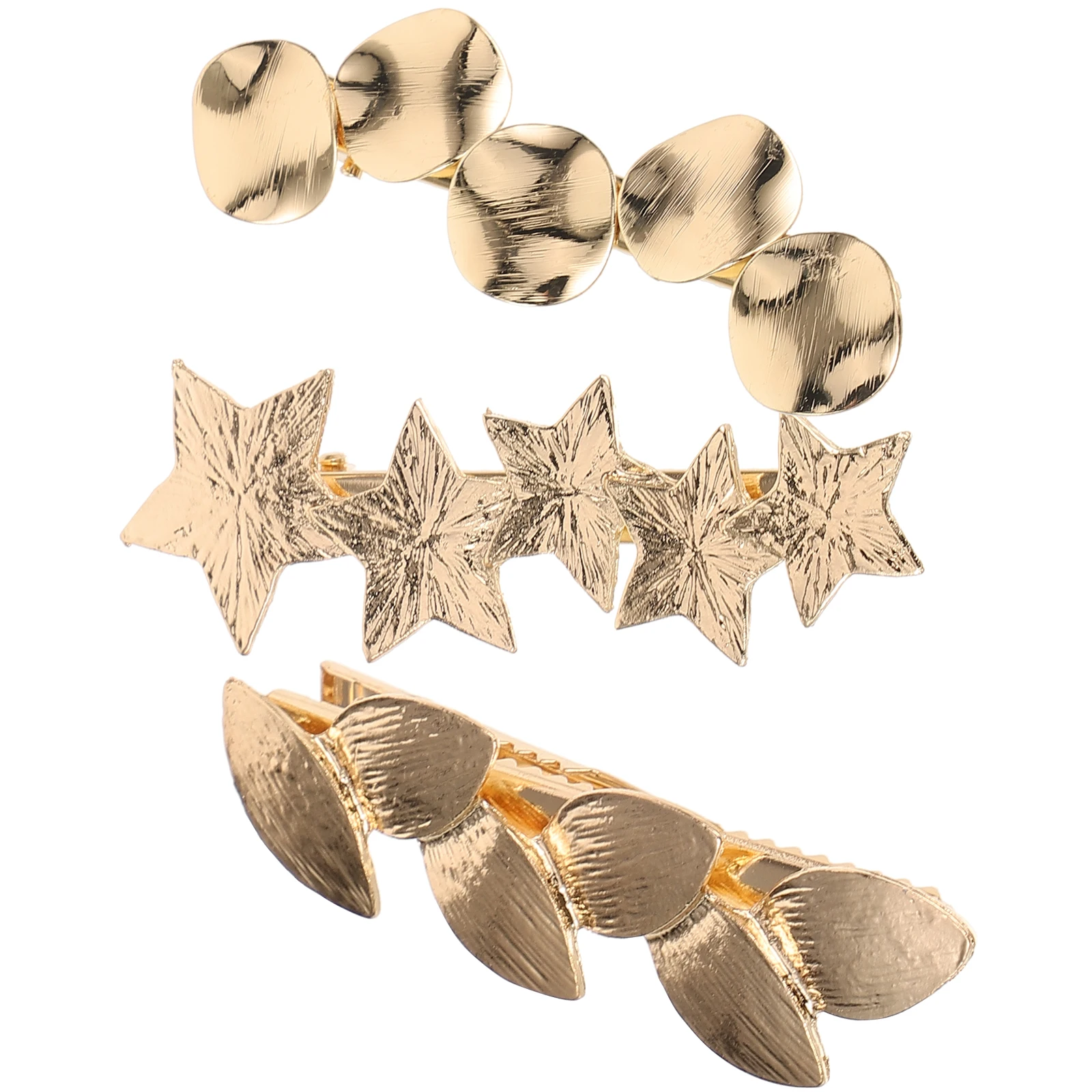 

3pcs Leaf Hair Clips pointed Women Vintage Teen Girls Accessories Thin Hair Stylish Hairpins