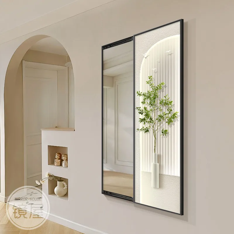 Creamy Style Wall Mirror Framework Modern Dressing Mirror Full Body Nordic Living Room Decor Aesthetic Miroir Dekoracje Pokoju