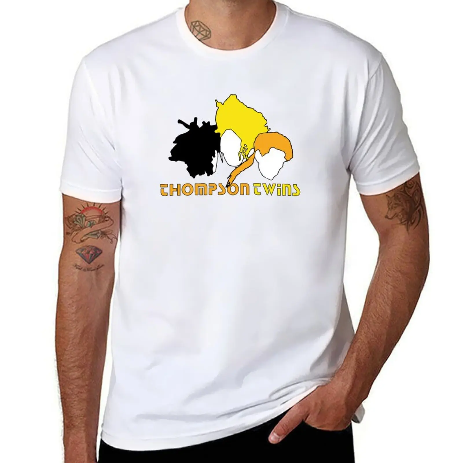 

Thompson Twins T-Shirt cotton tshirt 100% t shirts for man pack cotton T-Shirt