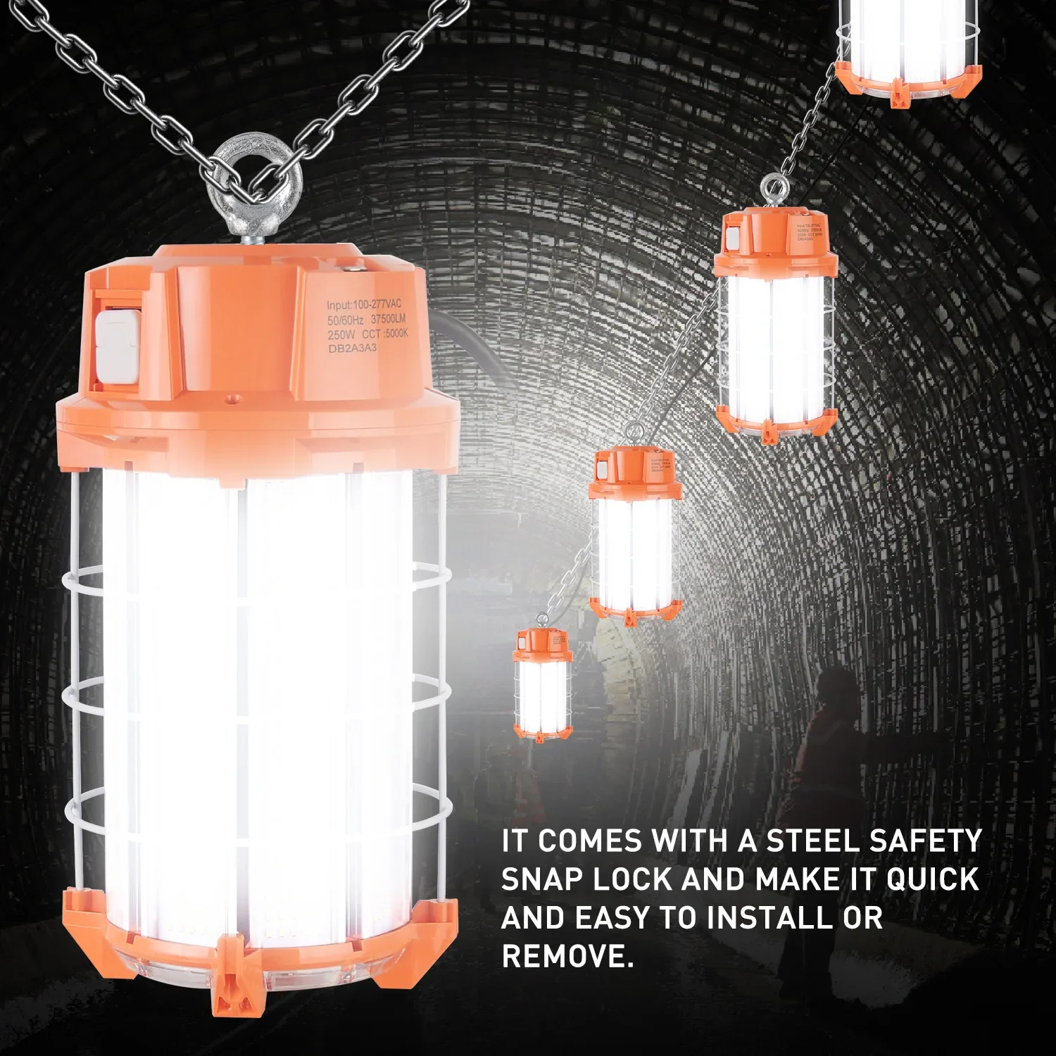 Portable Work Light 200W IP64 Waterproof Rechargeable Replacement Metal Halide HID CFL Led Bulbs Work Lamp Temporary Led