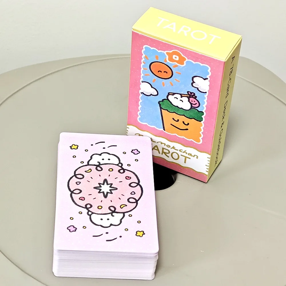 Mokmok Chan Tarot 78 Pcs Kawaii Tarot Cards 10.3*6cm Soothing and Fluffy Design Will Always Bring Comfort To Your Heart