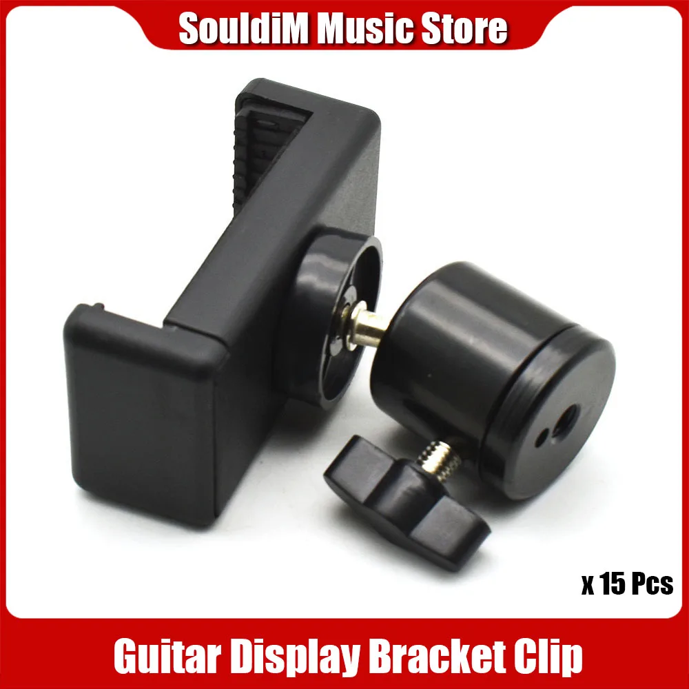 

15set 360 degree Guitar Head Clip Mobile Phone Holder Live Broadcast Stand Tripod Clip Head for Support Desktop Music Holder