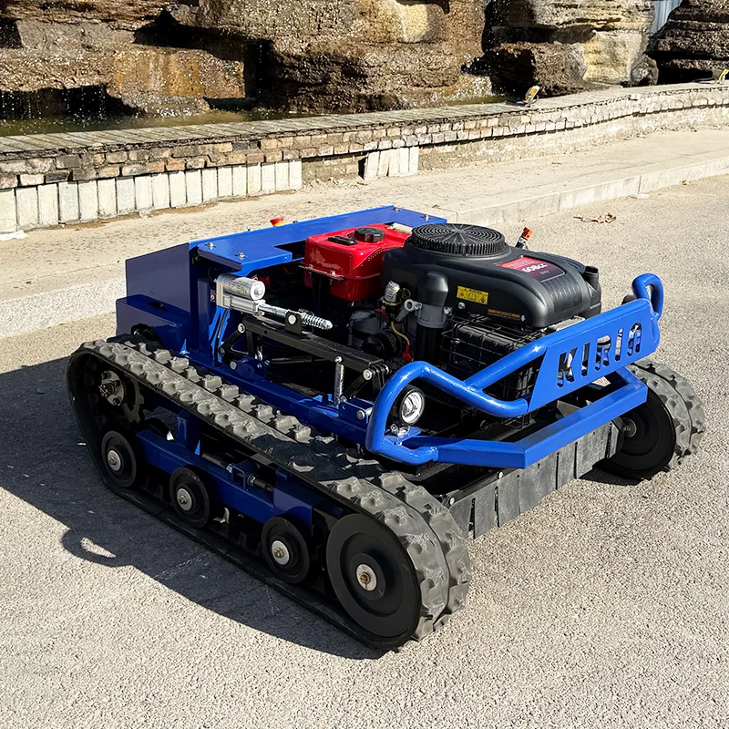 Customized Cheap Wholesale  Height Cordless Grass Cutter Remote Control Crawler Lawn Mower for Garden