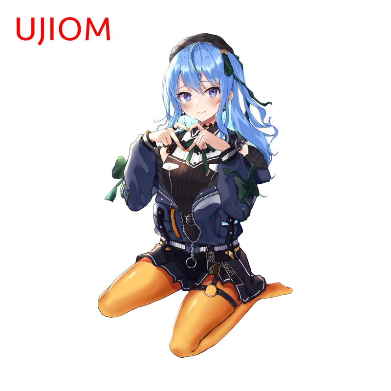 UJIOM Seductive Hoshimachi Suisei Wall Sticker Eye Catching Kneel Posture High Quality Decal Suitable For Living Room Decor