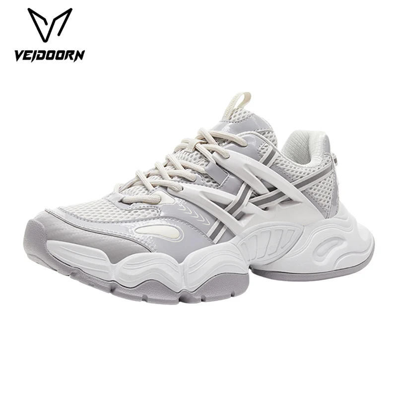 

2025 Retro Sneakers for Men Casual Shoes with Thick Cushioned Sole Fashion Breathable Running Walking Shoes for Gym Jogging