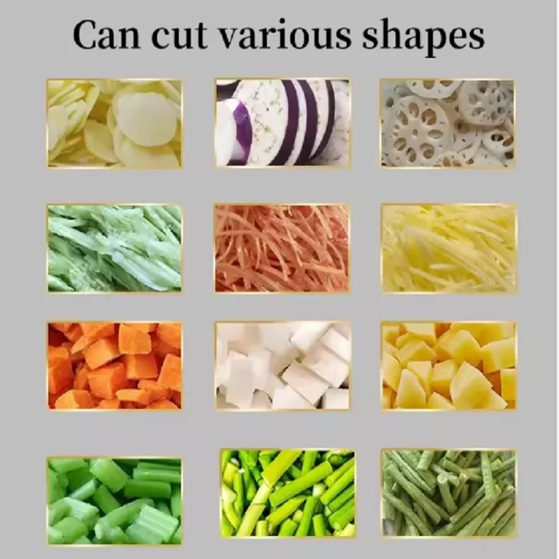 

Fully Automatic Multi-Functional Vegetable Cutter High-quality Double Head Cabbage and Eggplant Dicing Machine