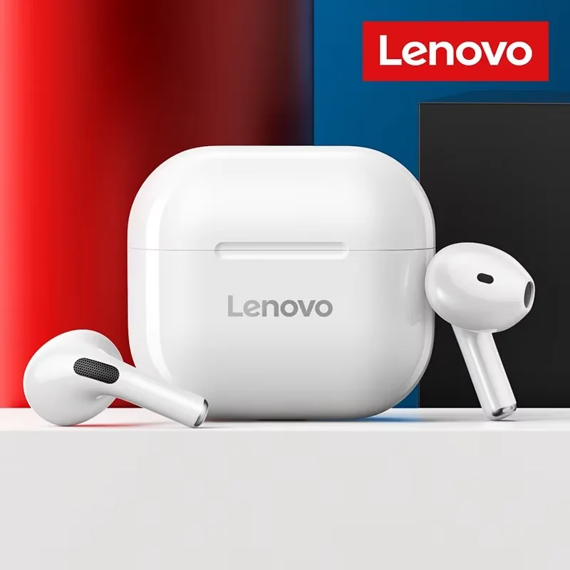 Lenovo Neue LP40 NEUE verbesserte Bluetooth V5.0-Kopfhörer Punchy Bass mit großem Audio-Kopfhörer Bult-in-Mikrofone für klare Anrufe Arbeits-Ohrhörer 3