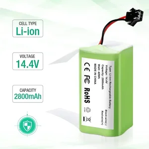 Ion-Liction-Batterie 14,4 V 6800mah für Conga 990 1090 Tesvor X500 Ecovacs Deebot N79 N79S DN622 EUFY ROBOVAC 11 11S Robovac 30 11 Hauptumsatzbatterien Conga - №1