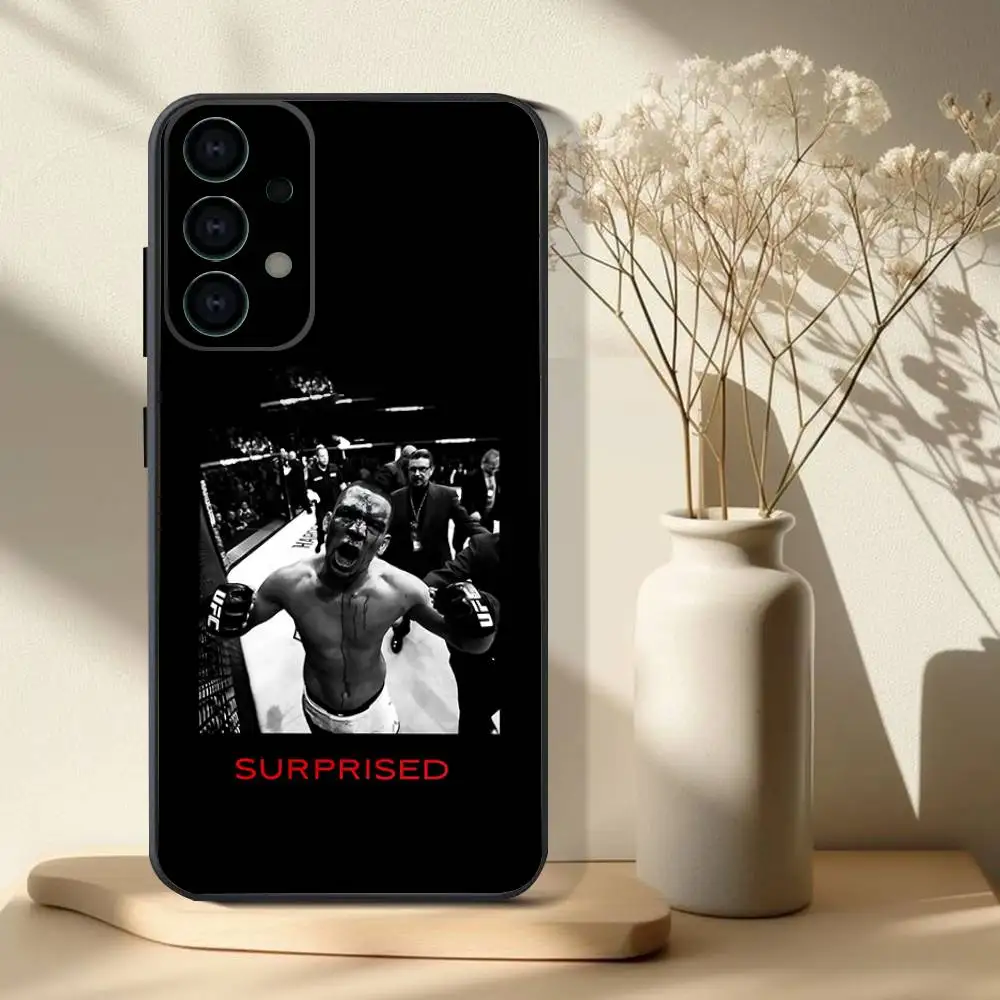 N-Nate D-Diaz ボクシング電話ケース サムスン S 25、24、23、22、30、21、10、9、ウルトラ、プラス、ライト、FE、4、5G ブラックソフトケース