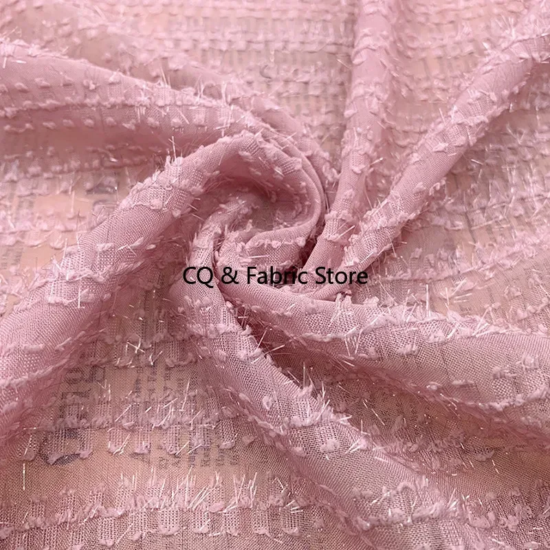 

Шифоновая жаккардовая ткань с кисточками для волос с цветком, бородой, маленькая свежая женская одежда «сделай сам», швейные аксессуары