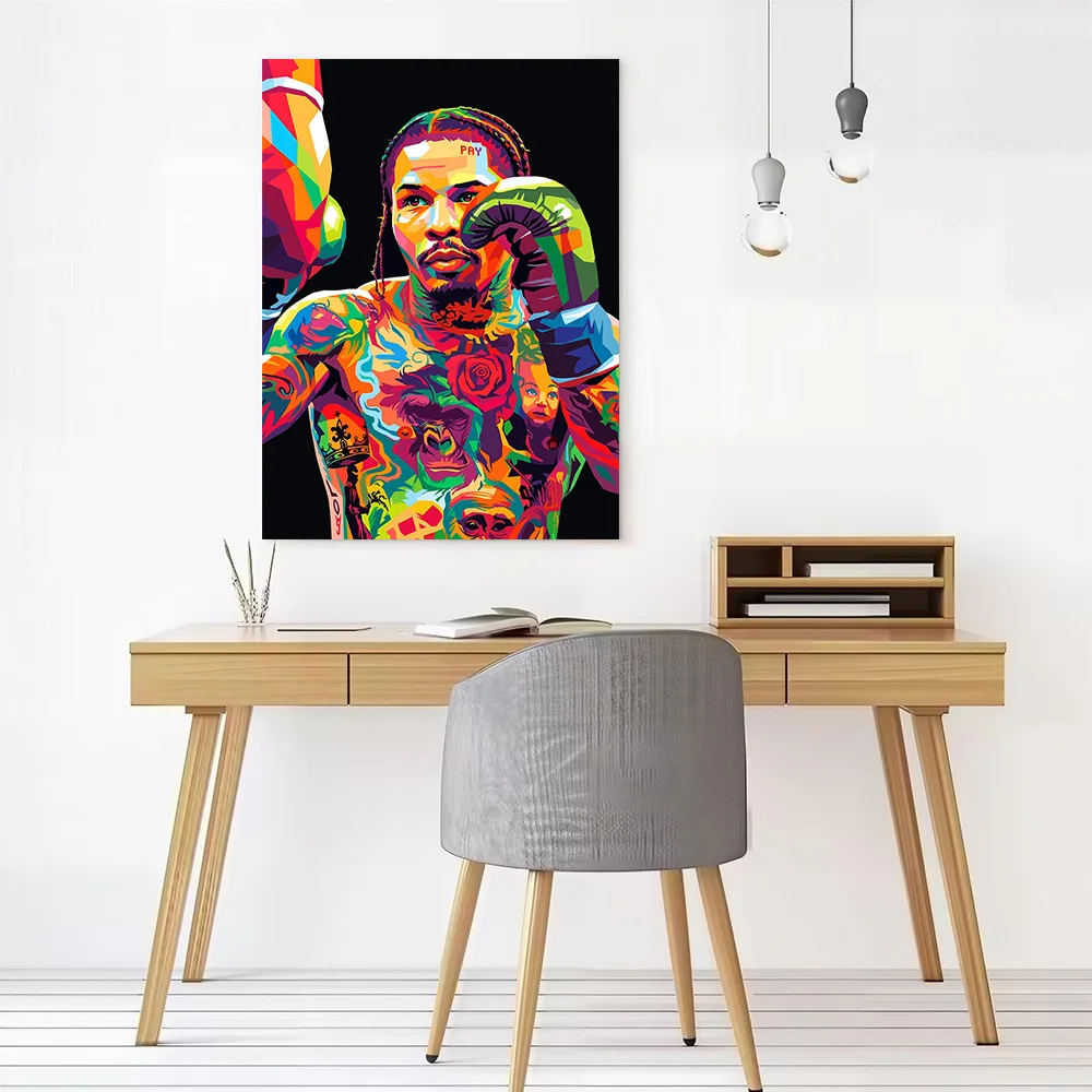 Gervonta Davis Pop Art Poster Canvas Wall Art Personalized Print Modern Painting Perfect Gift for Decor Living Room Decoration