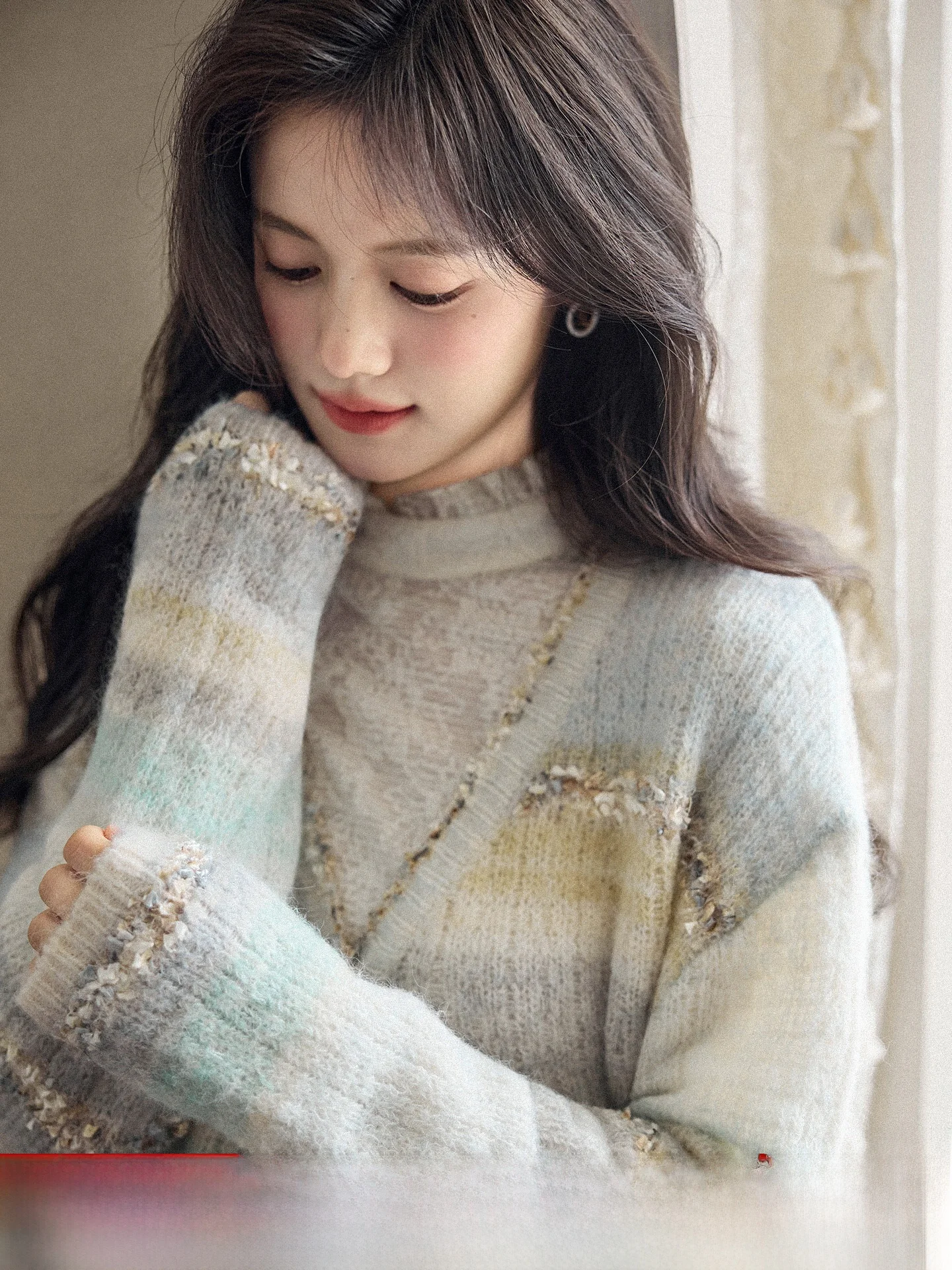 

Woolen Knitted Open Cardigan Women's Versatile Design Autumn Winter New Sle Soft Polyester Nylon Acrylic Wool Blend