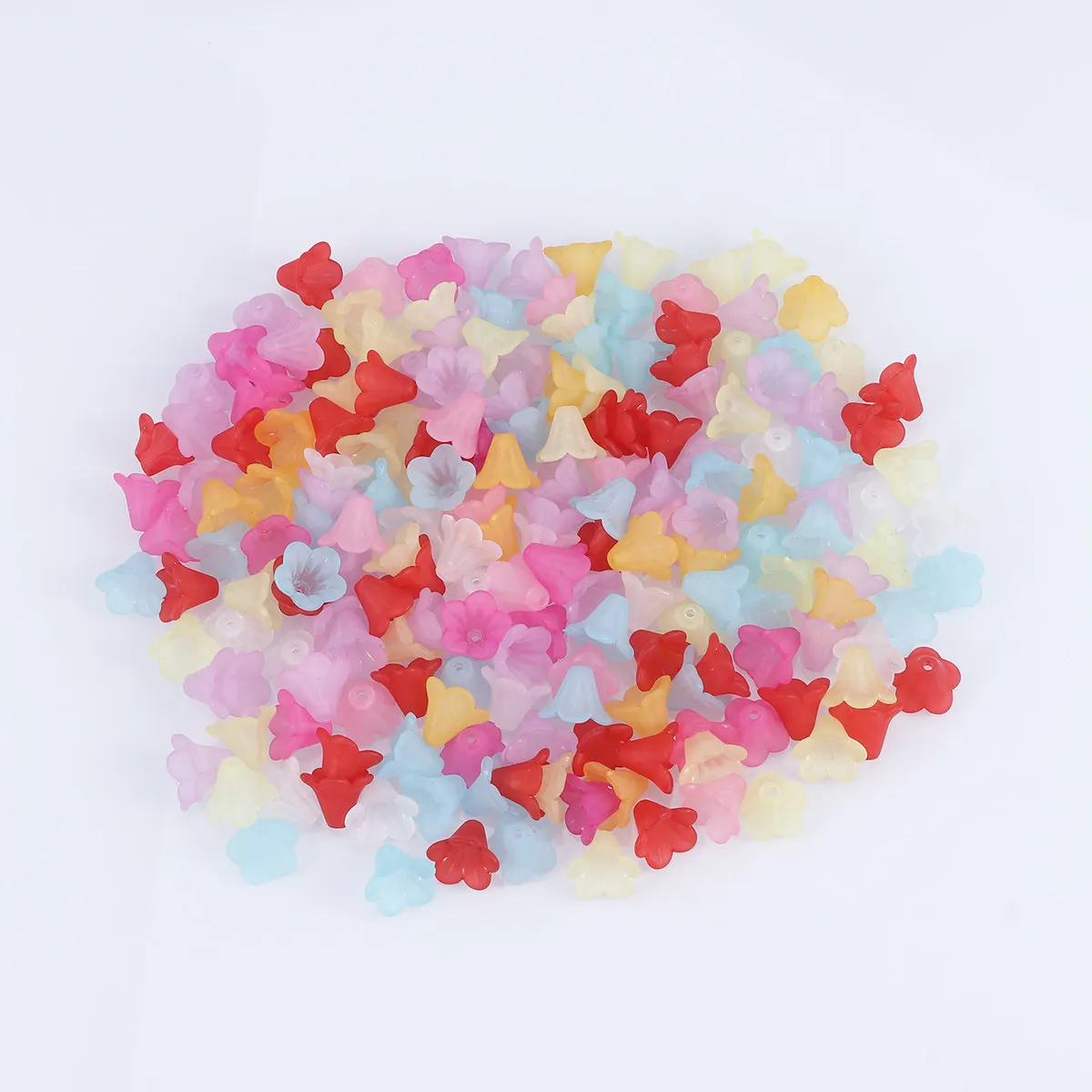 200 G Acrylic Frosted Flower Petals Assorted Colors Large Hole DIY Jewelry Making Hair Accessories Plastic Leaf Decors