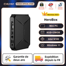 CHUWI Herobox Mini komputer Intel 12 N100 czterordzeniowy 8GB LPDDR5 256G SSD Windows 11 Wifi 6 Bluetooth 5.2 Wtih HD Port VGA 3.5mm