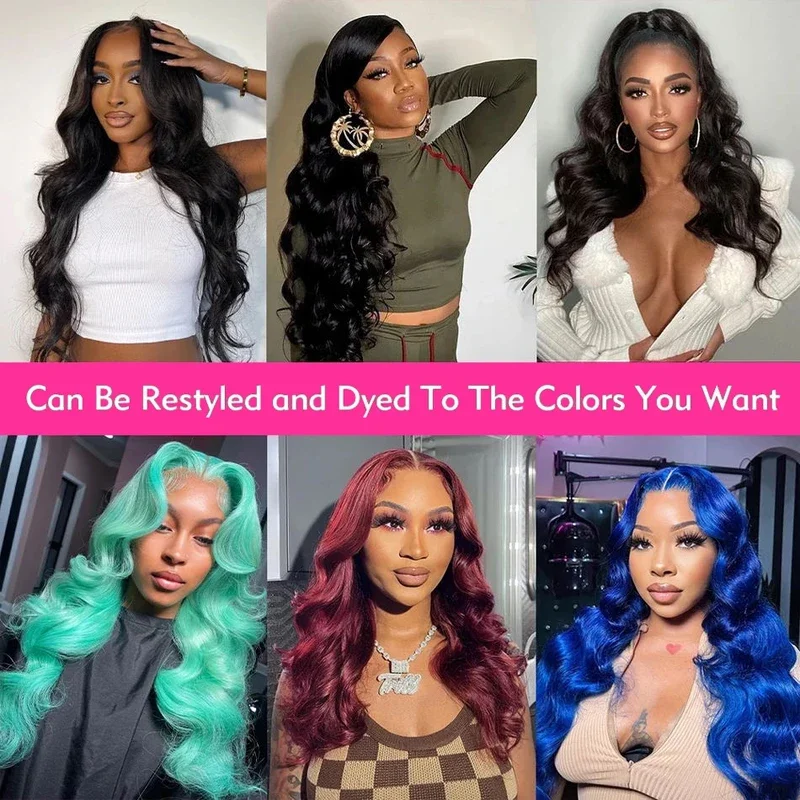 Raw Peruvian Body Wave 250% Density 40 42 inch 13x6 HD Lace Front Human Hair Wigs 13x4 Frontal Wigs Women Glueless Closure Wigs