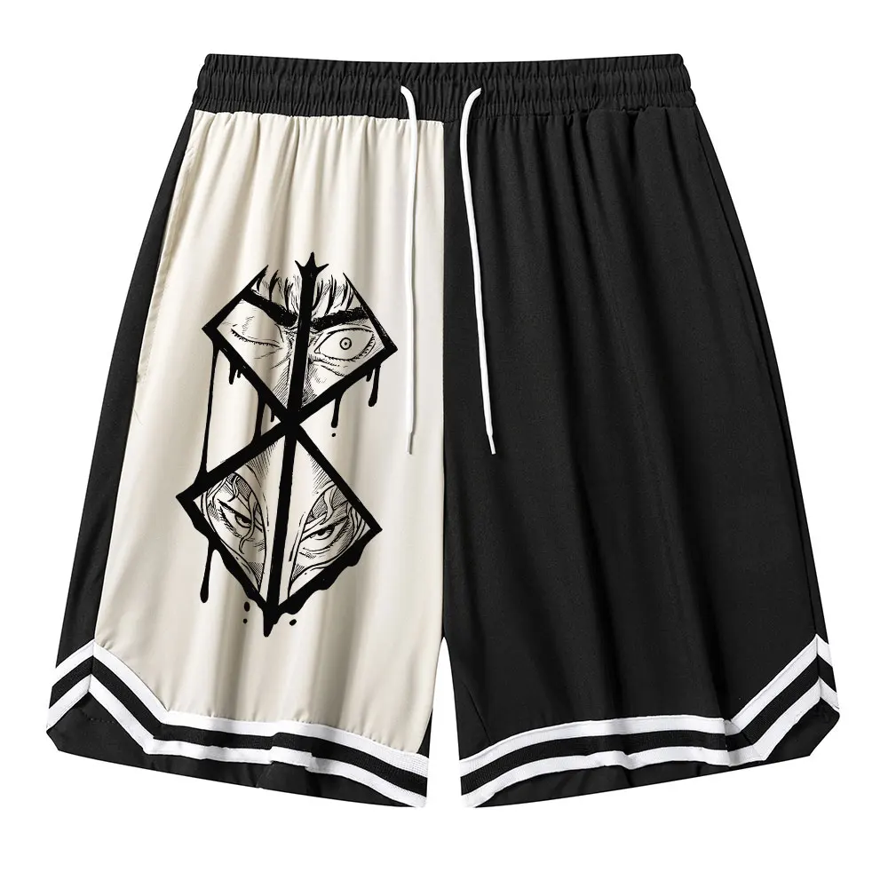 Berserk-Short de basket-ball Anime pour homme, short à séchage rapide, respirant, décontracté, sport, course à pied, entraînement, été, Dean M