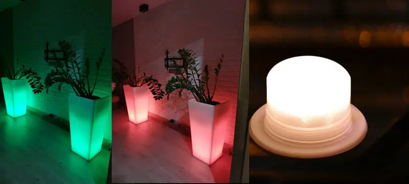 Module LED RGBW étanche, 24 touches, télécommande, Rechargeable, éclairage d'ambiance de Table, décoration