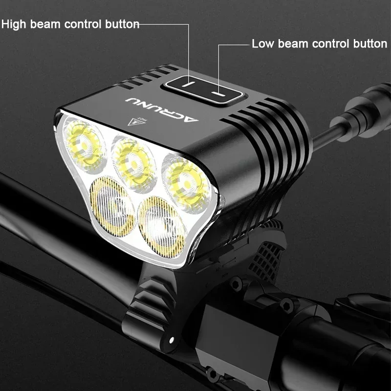 AliExpress Bicycle Light Front 5000Lumen Bike Light 20000mAh LED Light Waterproof Flashlight USB Charging MTB