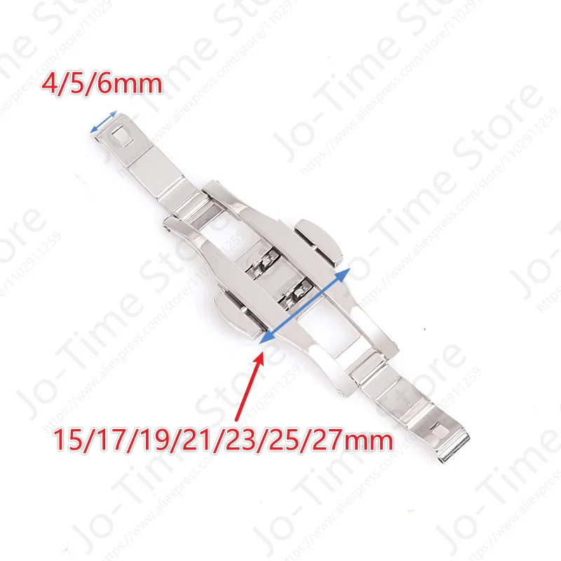 유니버설 풀 사이즈 광택 스테인레스 스틸 버클 스트랩 버튼 - 도매용 이중 압력 접이식 나비 디자인