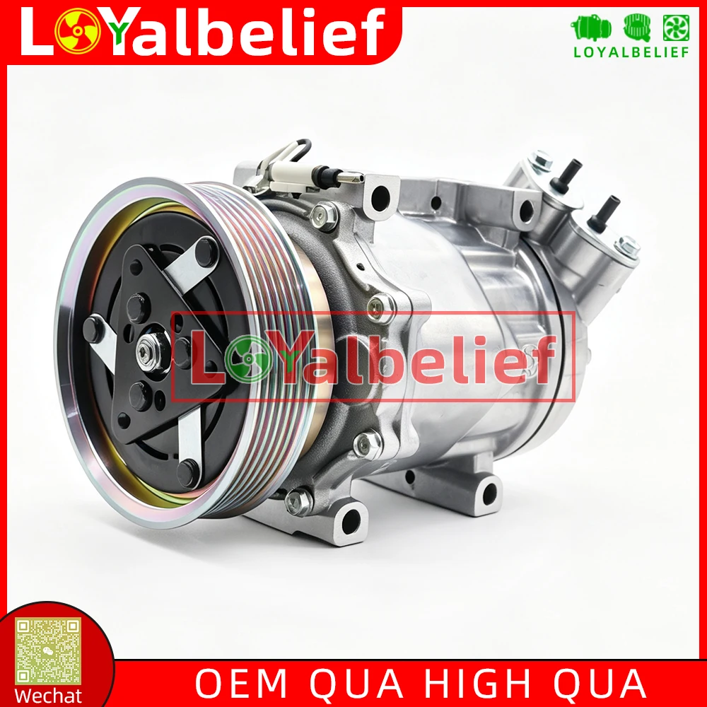 A/C AC Compressor Fit For RENAULT Logan X90 MCV Estate DACIA Logan Duster 1.4 1.5 1.6 SD7V16 926006229R 8200802609 6 Grooves