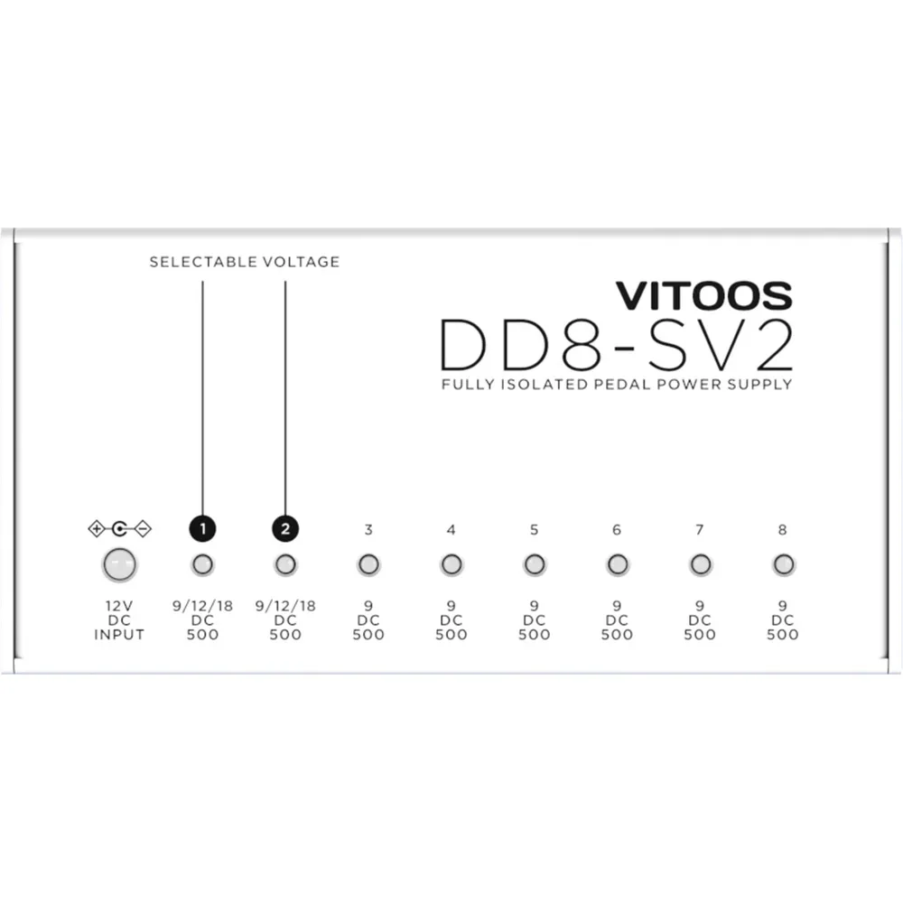 VITOOS DD8-SV2 ISO8 upgrade effect pedal power supply fully isolated Filter ripple Noise reduction High Power Digital effector