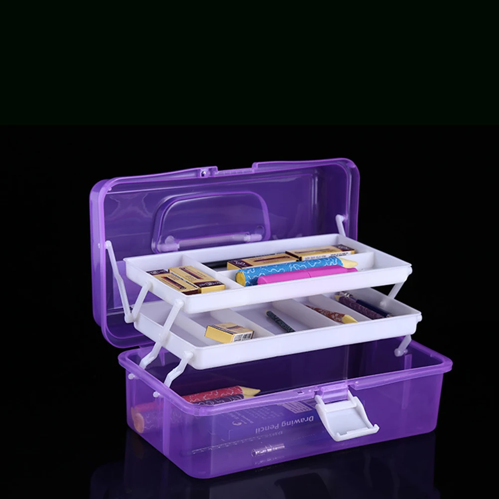 

Clear Acrylic Makeup ganizer 3 Drawer Storage Case Plastic Tool Box Container Jewelry Holder Portable Space Saving
