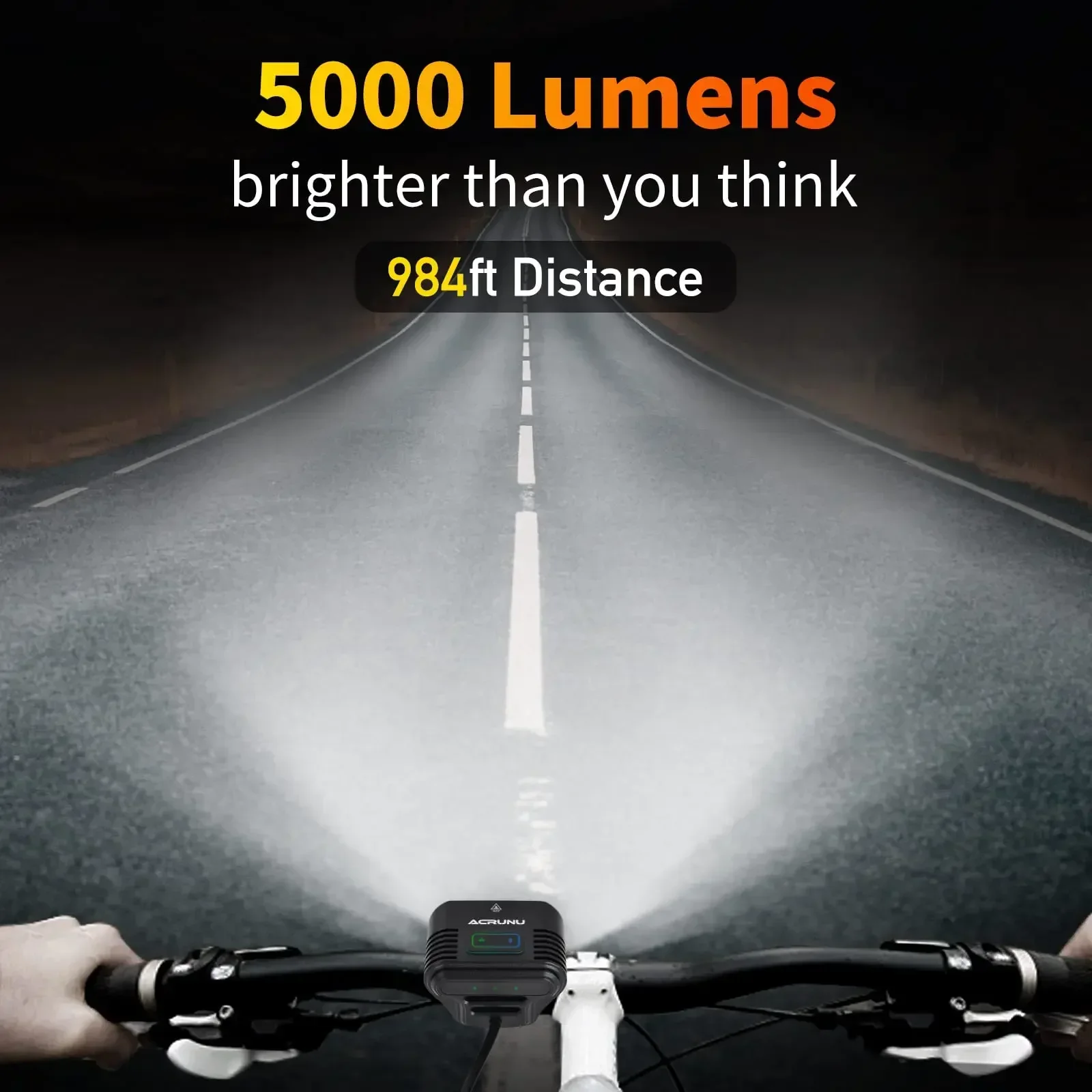 5000 Lumen Cycling Front Light Waterproof Bicycle Headlight High Beam Low Beam Aluminum Alloy Bicycle Lights MTB Bike Front Lamp