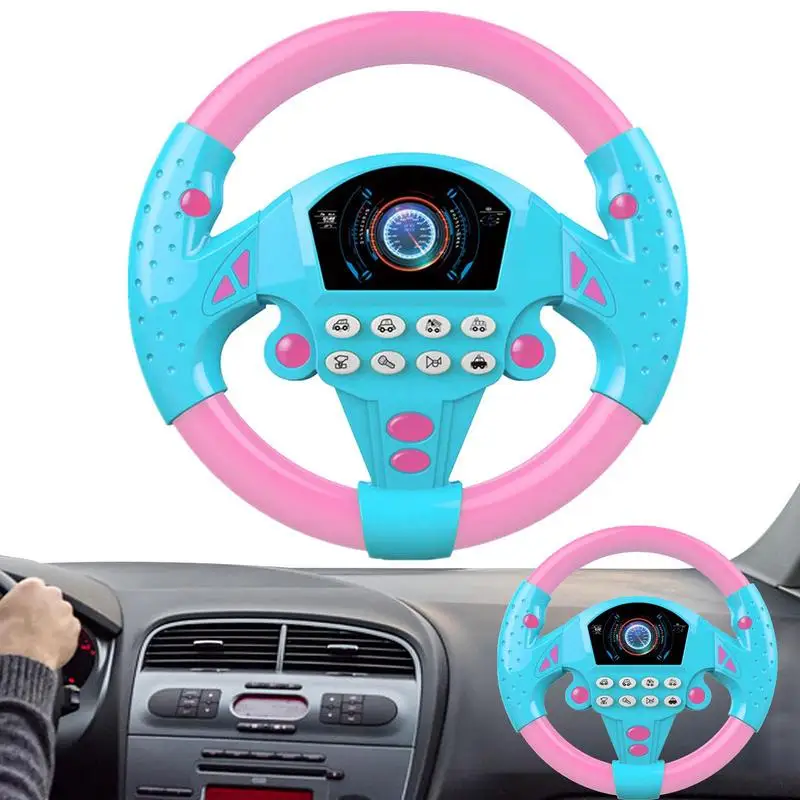 Volant Copilote de Voiture pour Enfant, Simulation de Conduite, Jouet Musical avec Son, Poussette