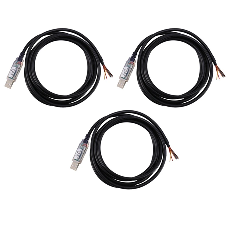 3X 1.8M Long Wire End,Usb-Rs485-We-1800-Bt Cable,Usb To Rs485 Serial For Industrial Control, Plc-Like Products