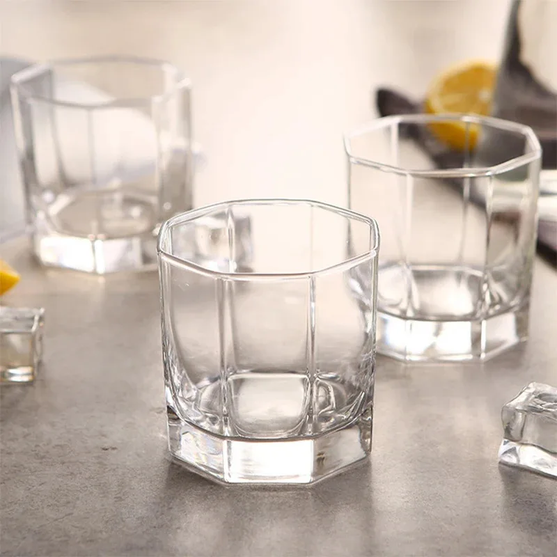 

TOPLIVING 220ml/260ml Beverage Mug Household Water Cup Transparent Cocktail Glass Milk Juice Soda Water Cups Thickened Foreign W