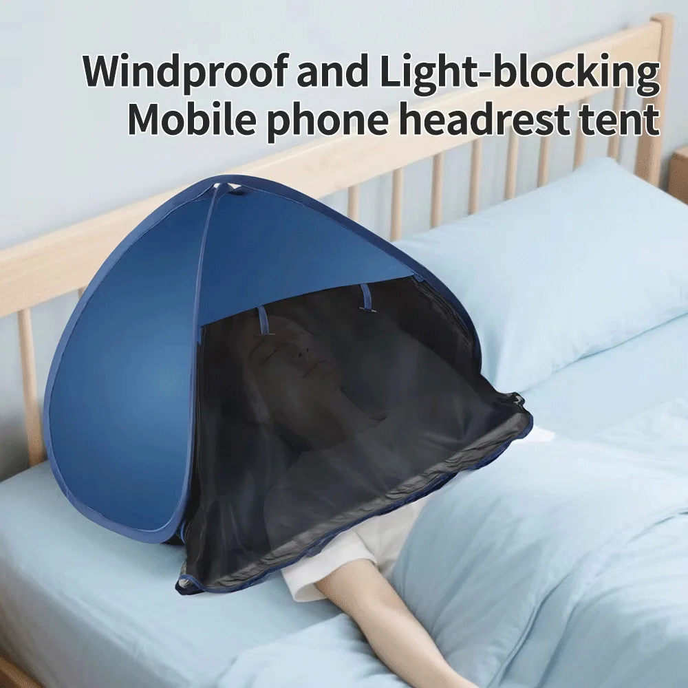 Portable single-layer waterproof mini sleeping tent with automatic pop-up sunshade, sunbathing, beach headrest tent