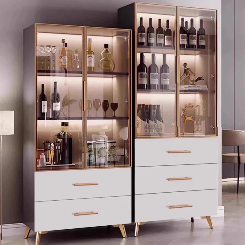 

Drankkast Liquor Cabinet Барная станция для коктейлей Vitrina Стеклянная витрина со стеклянными дверцами Мебель Китайские шкафы Кофе