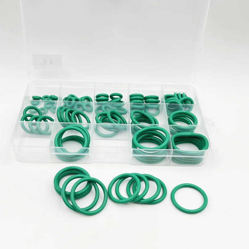 FKM O-Ring CS1 2.0~3.1mm Green FKM Fluorine Rubber O Ring Sealing Gasket Insulation Oil High Temperature Resistance Green Washer