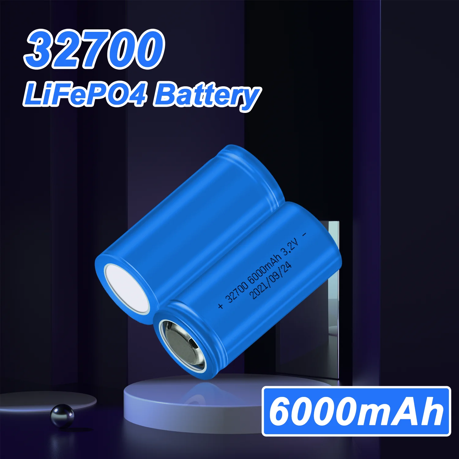 

New 3.2V 32700 6000mAh Lifepo4 Battery Max 30A Discharge High Power Rechargeable Battery for Flashlight Electric Tools E-Bikes