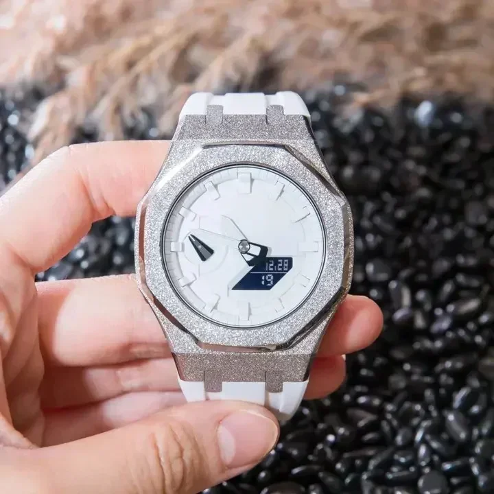 Gen4 Mod Kit for Casioak GA2100 GMAS2100 Modification Kit Bezel Emery Frosted Case Rubber Band for GA-2110 GAB2100 Metal Bezel