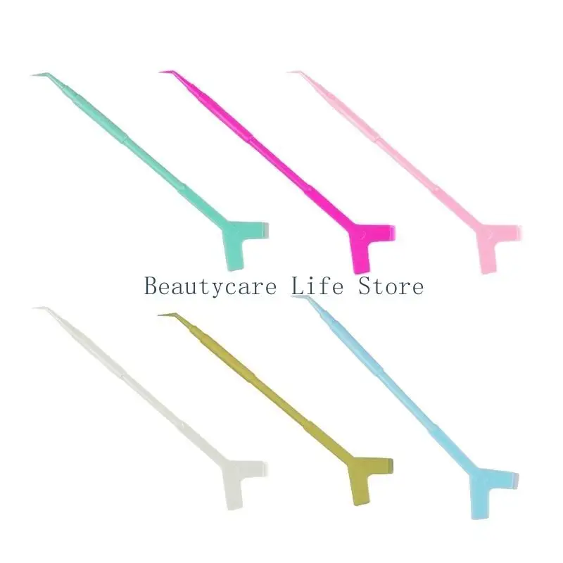 652C 10Pcs Lashes Extension Hot Spoon 2 Way Eyelash Perming Tool Y Comb Brush Lash Lifting Curler Applicator