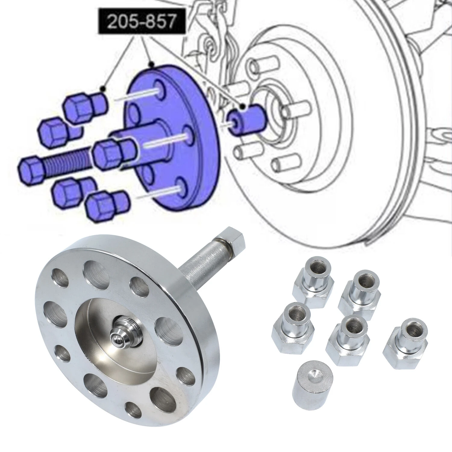 205-857 Half Shaft Removal Wheel Axle Remover for Land Rover Evoque Range Rover Automotive Removal Tool Repair Accessories